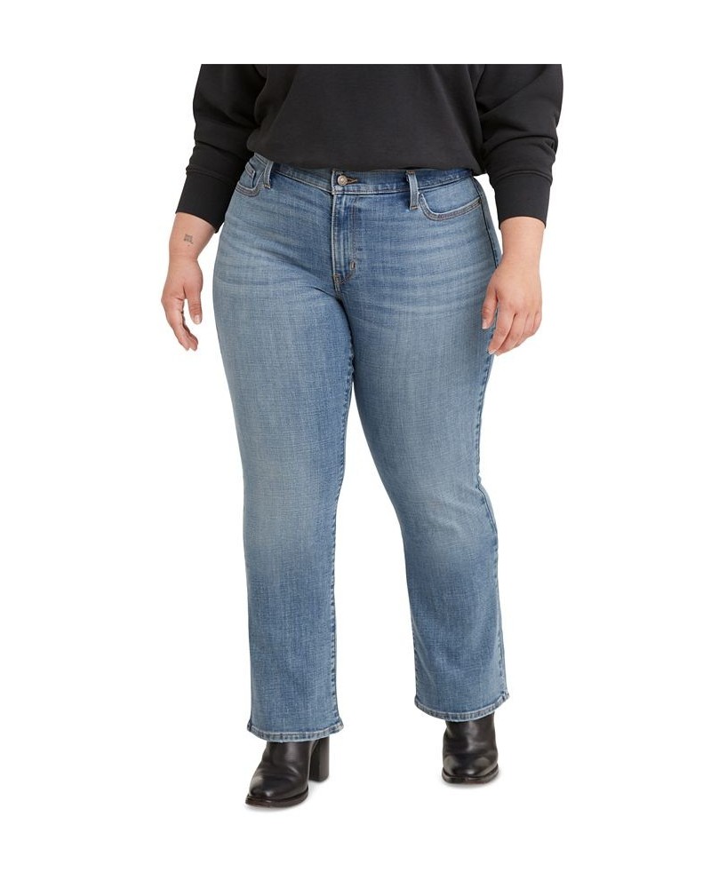 Trendy Plus Size Vintage Bootcut Jeans Stay Put $30.80 Jeans