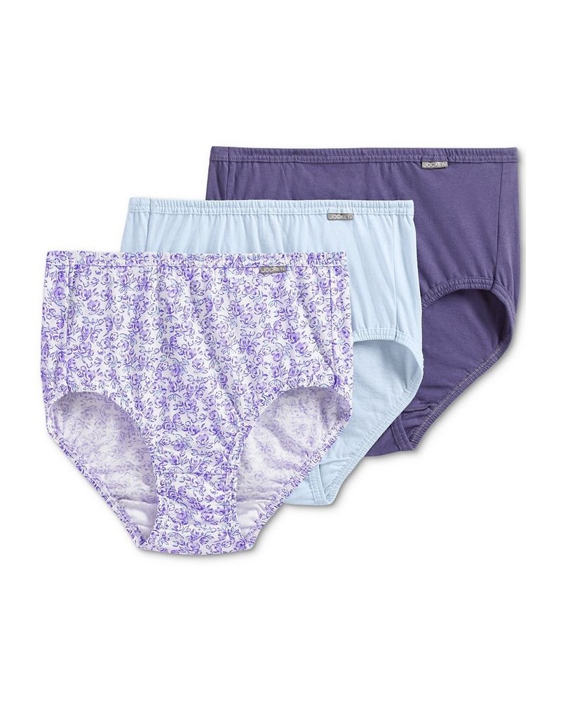 Elance Brief 3 Pack Underwear 1484 1486 Extended Sizes Ivory/Sand/Pink Pearl $11.04 Panty