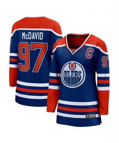 Women's Branded Connor McDavid Royal Edmonton Oilers Home Premier Breakaway Player Jersey Royal $52.80 Jersey