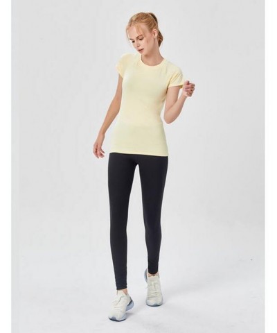 Miracle Play Short Sleeve Top for Women Pale Mimosa $21.28 Tops