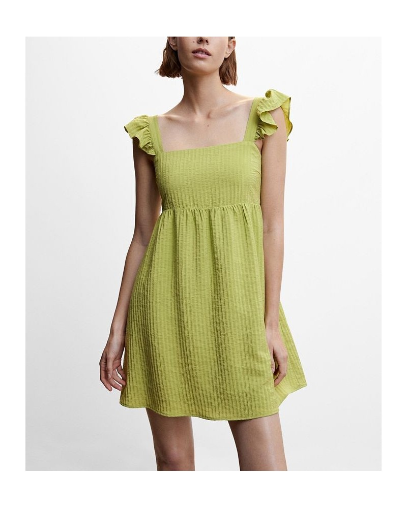 Women's Short Ruffled Dress Green $33.60 Dresses