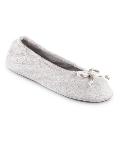 Women's Signature Terry Ballerina Slippers Stone $11.02 Shoes