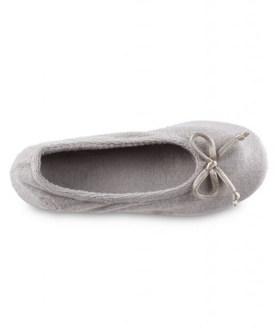 Women's Signature Terry Ballerina Slippers Stone $11.02 Shoes