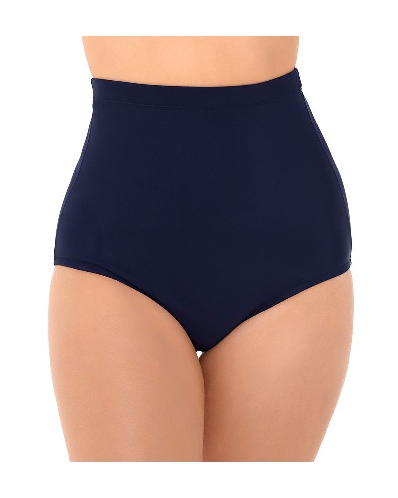 Women's Printed High-Neck Side-Tie Tankini & Solid Swim Skirt Navy $39.60 Swimsuits