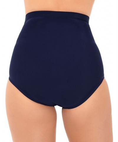 Women's Printed High-Neck Side-Tie Tankini & Solid Swim Skirt Navy $39.60 Swimsuits