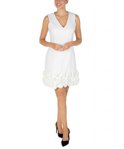 Ruffle-Hem Sheath Dress Ivory/Cream $57.12 Dresses
