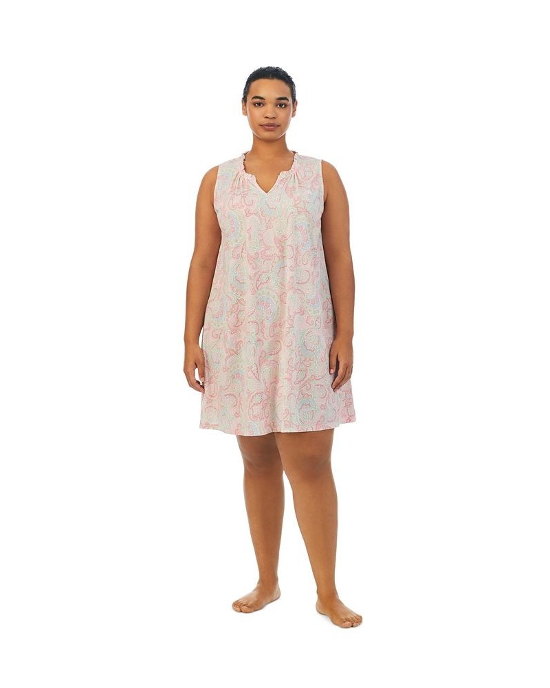 Plus Size Sleeveless Nightgown Red $29.44 Sleepwear