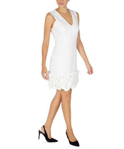 Ruffle-Hem Sheath Dress Ivory/Cream $57.12 Dresses