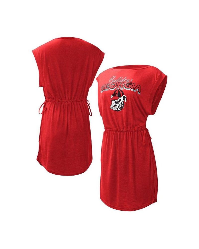 Women's Red Georgia Bulldogs GOAT Swimsuit Cover-Up Dress Red $23.10 Swimsuits
