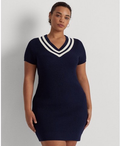 Plus Size Cricket Sweater Dress French Navy/mascarpone Cream $63.55 Dresses