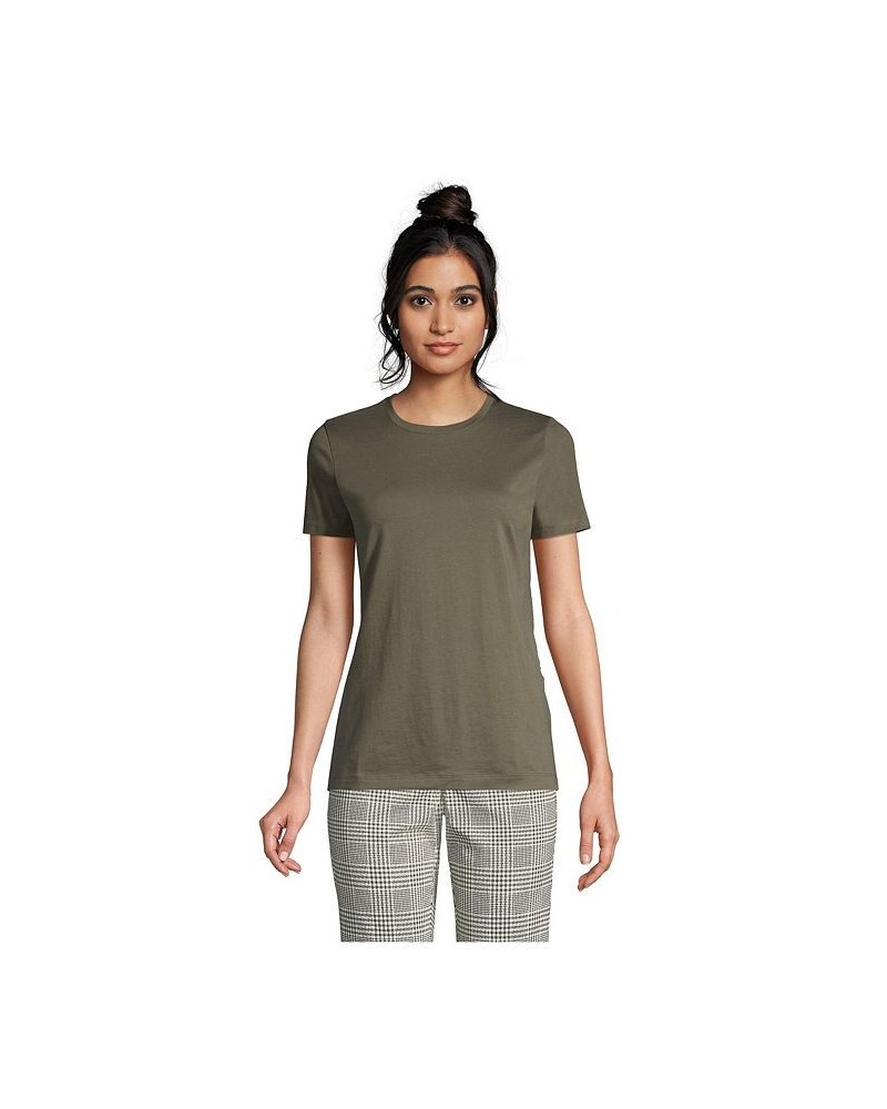 Women's Petite Relaxed Supima Cotton Short Sleeve Crewneck T-Shirt Radiant navy $24.27 Tops
