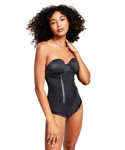 Women's Firm Tummy-Control Easy Up Strapless Bodysuit 1256 Black $41.34 Shapewear