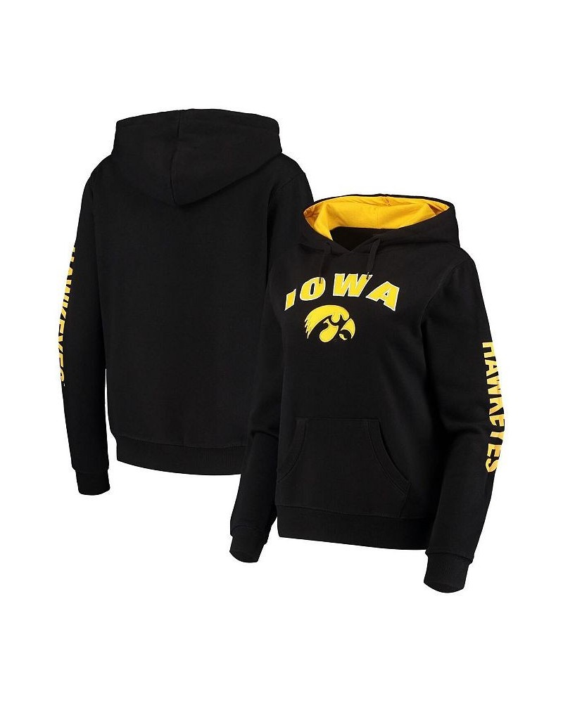 Women's Black Iowa Hawkeyes Loud and Proud Pullover Hoodie Black $29.69 Sweatshirts
