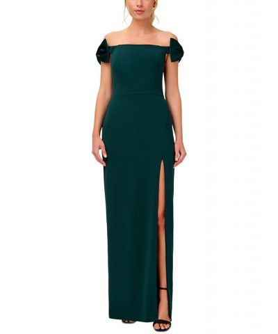 Women's Off-The-Shoulder Bow Gown Forest $63.55 Dresses