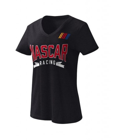 Women's Black NASCAR Dream Team V-Neck T-shirt Black $15.54 Tops