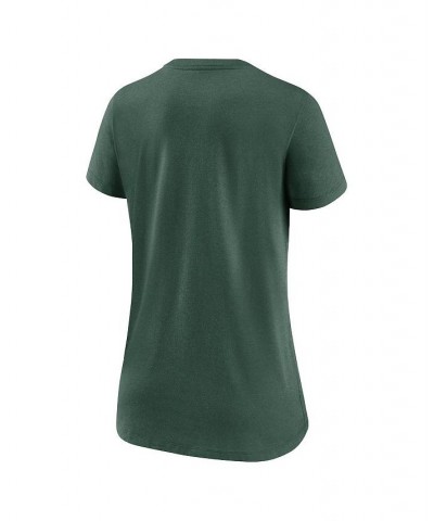 Women's Heathered Green Green Bay Packers Lock Up Tri-Blend V-Neck T-shirt Heathered Green $22.50 Tops