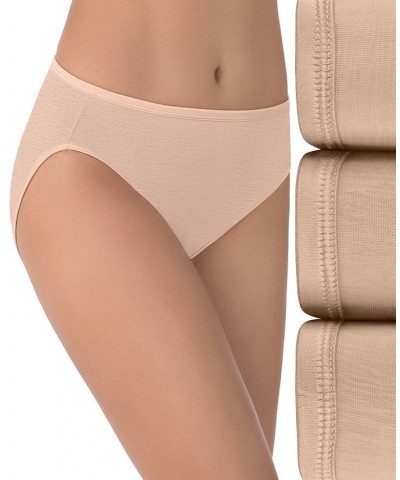 Women's 3-Pk. Vanity Fair Illumination Hi-Cut Brief Underwear 13307 Tan/Beige $16.43 Panty
