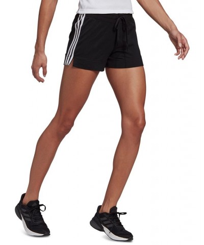 Women's Pacer 3-Stripes Knit Shorts Black/white $17.88 Shorts