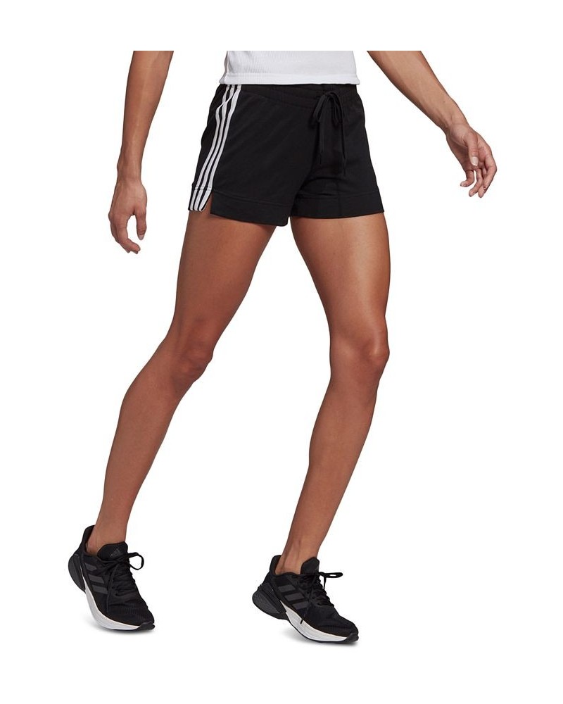 Women's Pacer 3-Stripes Knit Shorts Black/white $17.88 Shorts