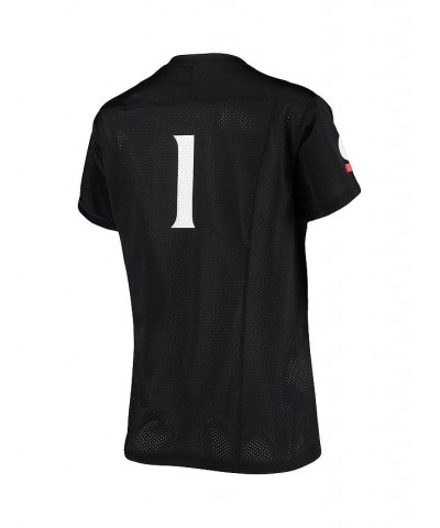 Women's 1 Black Cincinnati Bearcats Finished Replica Football Jersey Black $57.50 Jersey