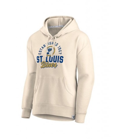 Women's Branded Oatmeal St. Louis Blues Carry the Puck Pullover Hoodie Sweatshirt Oatmeal $39.20 Sweatshirts