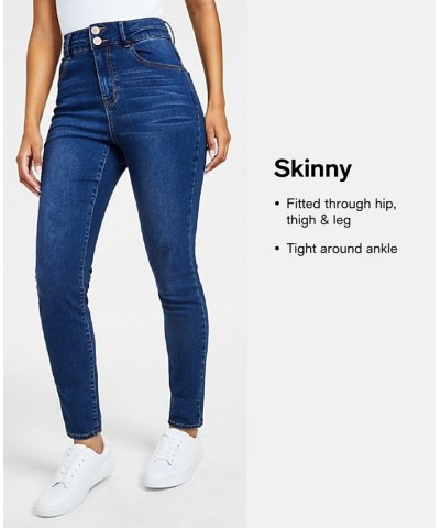 Women's Cut-Hem Mid-Rise Skinny Denim Jeans Light Wash $13.80 Jeans