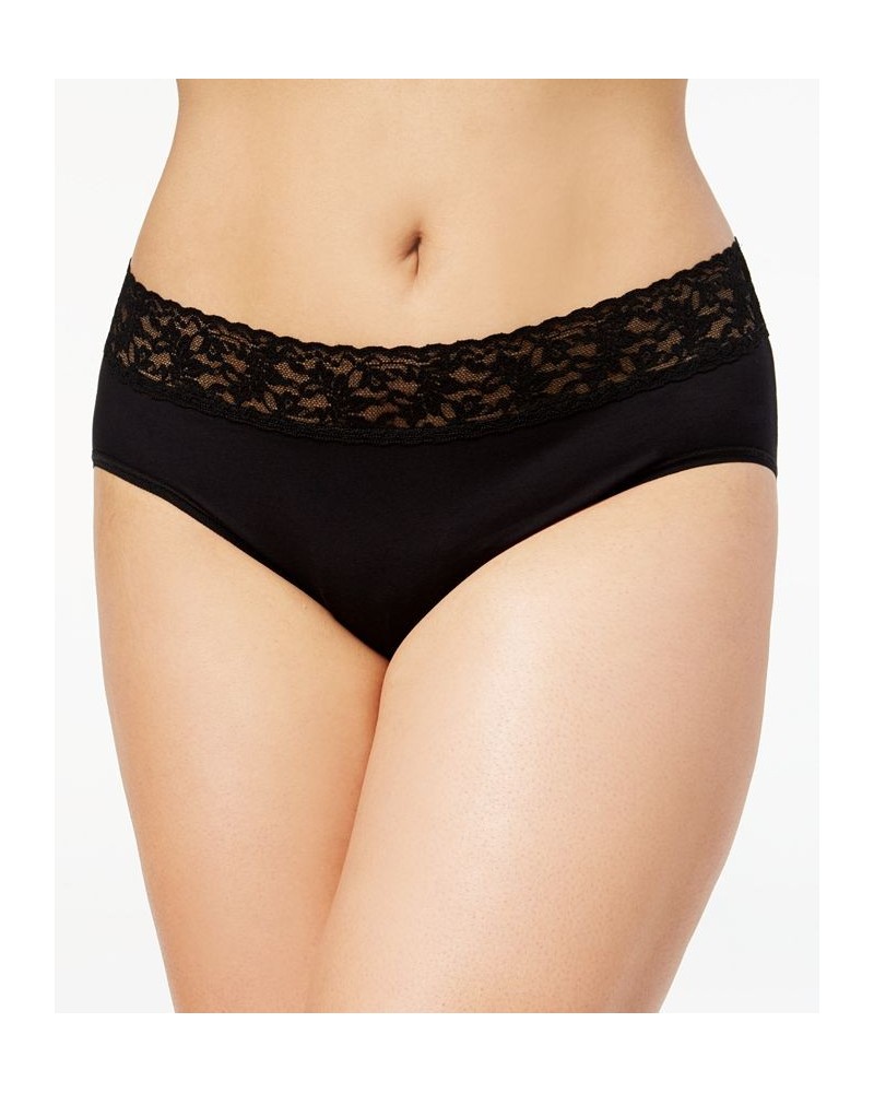 Organic Cotton Plus Size Conscience French Brief 892461X Black $16.42 Panty