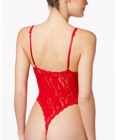 After Midnight Crotchless Lingerie Teddy Bodysuit 488406 Red $32.33 Tops