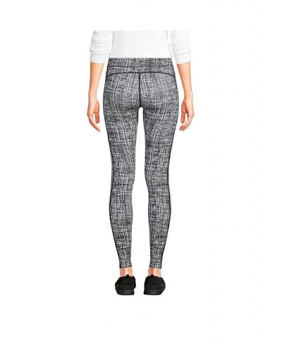 Women's Petite Active High Rise Compression Slimming Pocket Leggings Black etched print $45.87 Pants