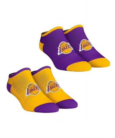 Women's Socks Los Angeles Lakers Core Team 2-Pack Low Cut Ankle Sock Set Purple, Yellow $12.30 Socks