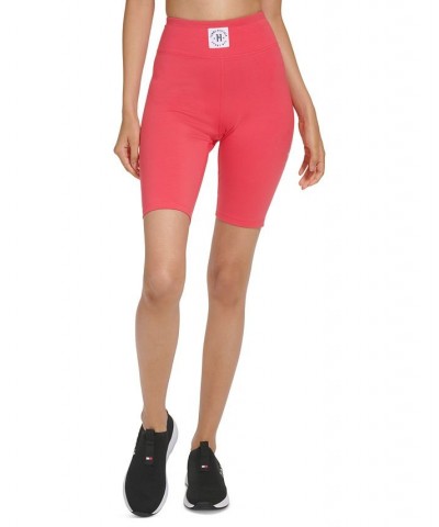 Women's High Rise Pull-On Bicycle Shorts Red $15.77 Shorts