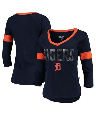 Women's by Alyssa Milano Navy Detroit Tigers Ultimate Fan 3/4 Sleeve Raglan V-Neck T-shirt Navy $20.00 Tops