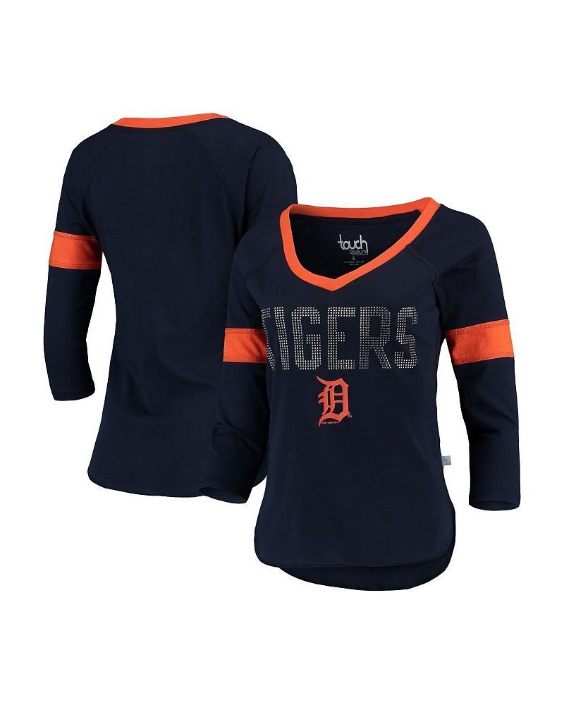 Women's by Alyssa Milano Navy Detroit Tigers Ultimate Fan 3/4 Sleeve Raglan V-Neck T-shirt Navy $20.00 Tops