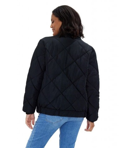 Women's Maternity Grow With You Puffer Jacket Black $68.88 Jackets