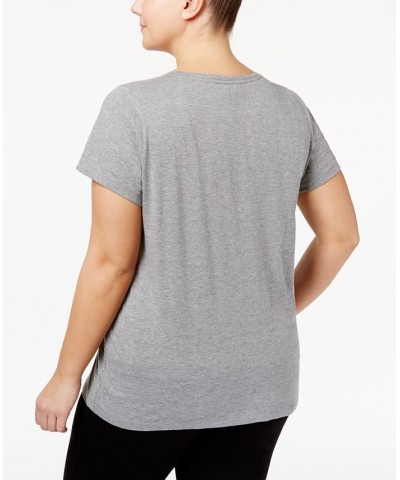 Womens Plus size Sleepwell Solid S/S V-Neck T-Shirt with Temperature Regulating Technology Black $17.67 Sleepwear