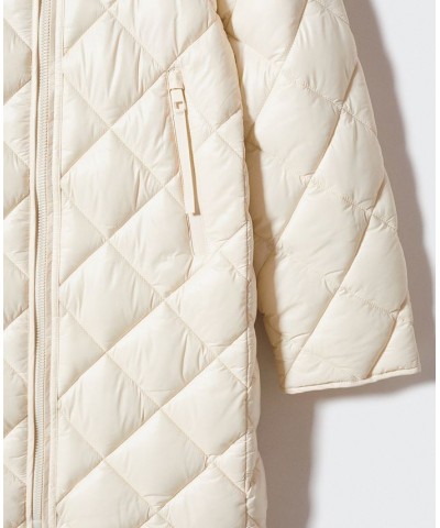 Women's Hood Quilted Coat Tan/Beige $78.40 Coats