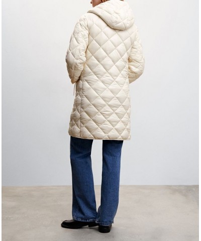 Women's Hood Quilted Coat Tan/Beige $78.40 Coats