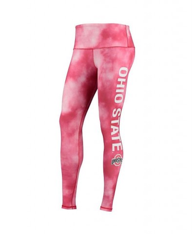 Women's Scarlet Ohio State Buckeyes Cloud Dye Mist Leggings Scarlet $25.80 Pants