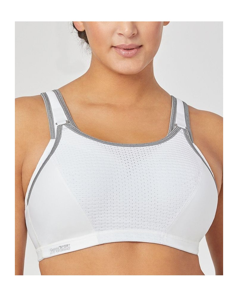 Women's Full Figure Plus Size Elite Performance Adjustable Wonderwire Sports Bra White $21.69 Bras