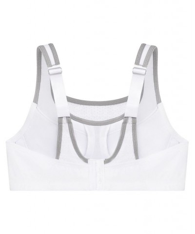 Women's Full Figure Plus Size Elite Performance Adjustable Wonderwire Sports Bra White $21.69 Bras