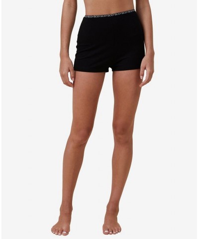 Women's Body Branded Boyshorts Black $19.60 Sleepwear