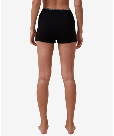 Women's Body Branded Boyshorts Black $19.60 Sleepwear