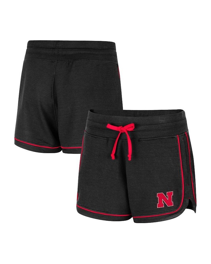 Women's Black Nebraska Huskers Lil Sebastian Tri-Blend Shorts Black $22.25 Shorts