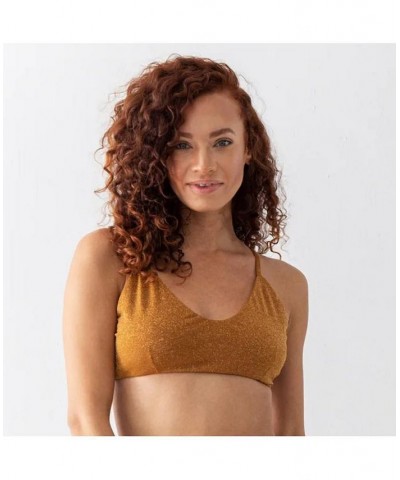 Adult Women's Regular Size Renee Demi Bralette Bikini Top Brown $35.25 Swimsuits