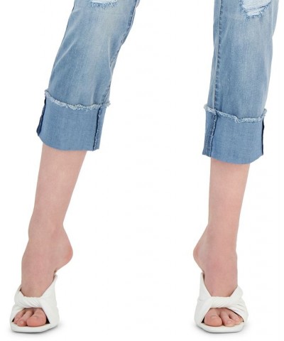 Women's Mid Rise Straight-Leg Pull-On Jeans Light Indigo $25.99 Jeans