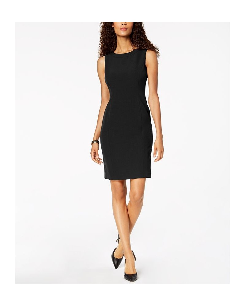 Petite Sleeveless Sheath Dress Black $40.05 Dresses