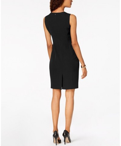 Petite Sleeveless Sheath Dress Black $40.05 Dresses