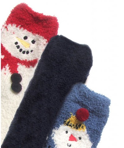 Women's Three Pair Pack Cozy Socks Multi - Snowman $17.48 Socks