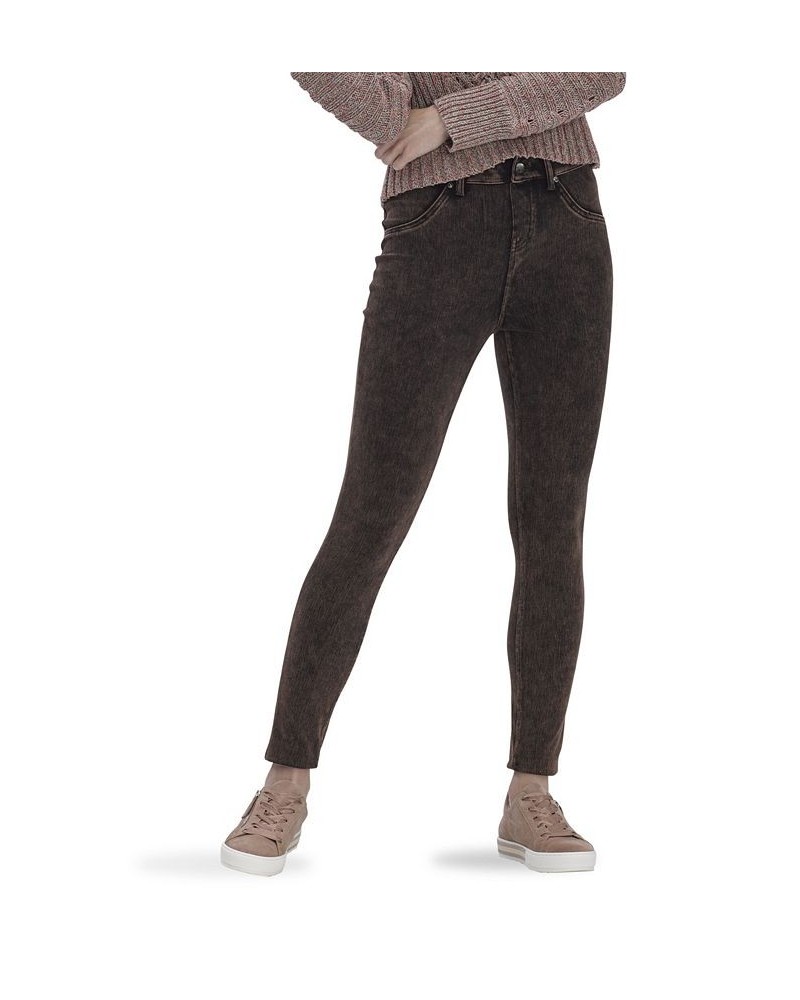 Women's Ultra Soft Denim High Rise Leggings Cinnamon Acid Wash $27.26 Pants