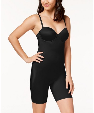 Suit Your Fancy Strapless Cupped Mid-Thigh Bodysuit Black $75.84 Shapewear